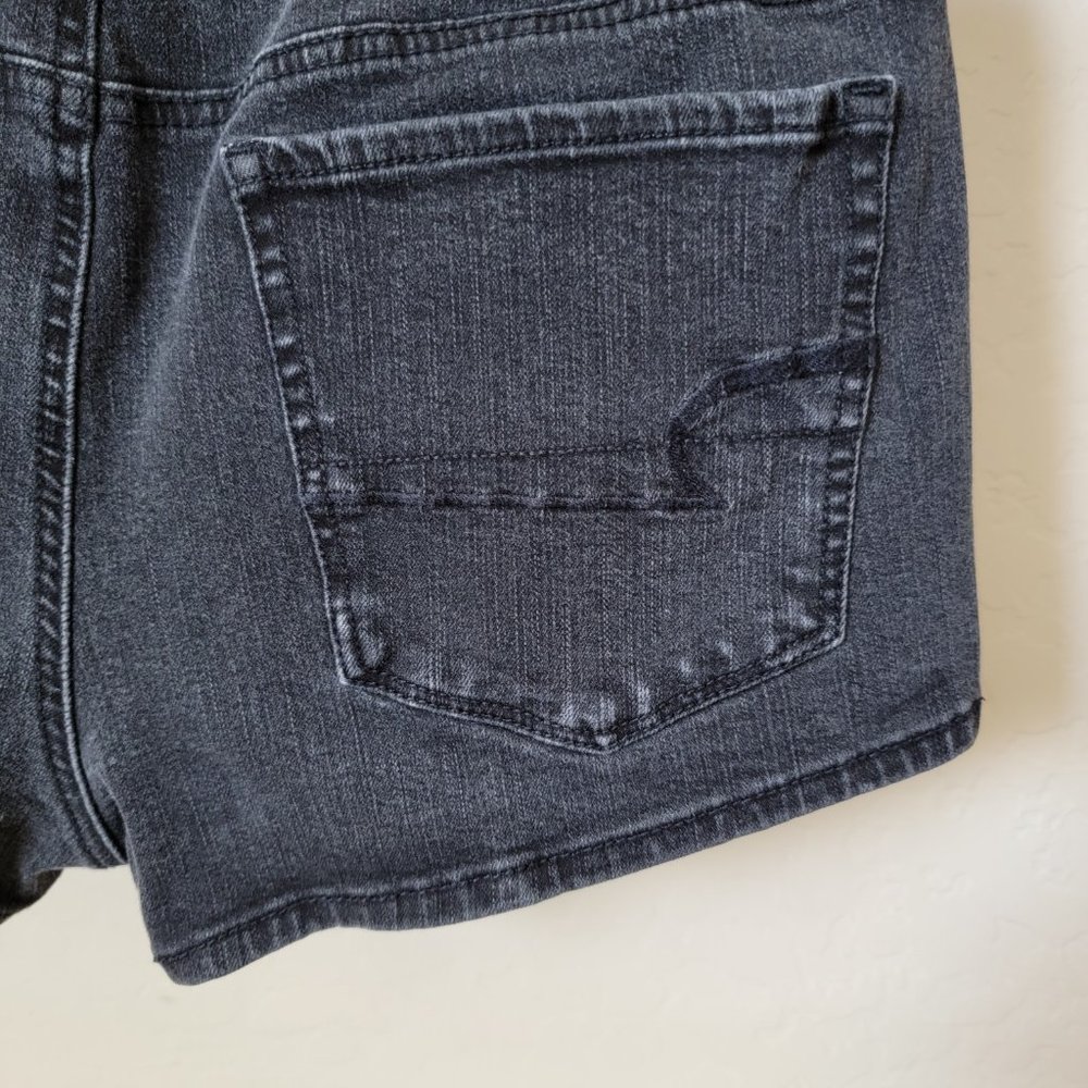 American Eagle Outfitters Hi-Rise Shortie Black Denim Jean Shorts - Picture 11 of 16